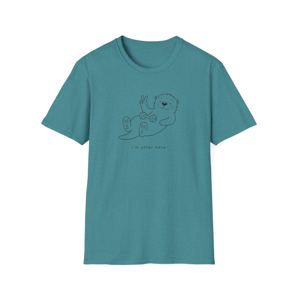 I'm Otter Here Black Line T-Shirt