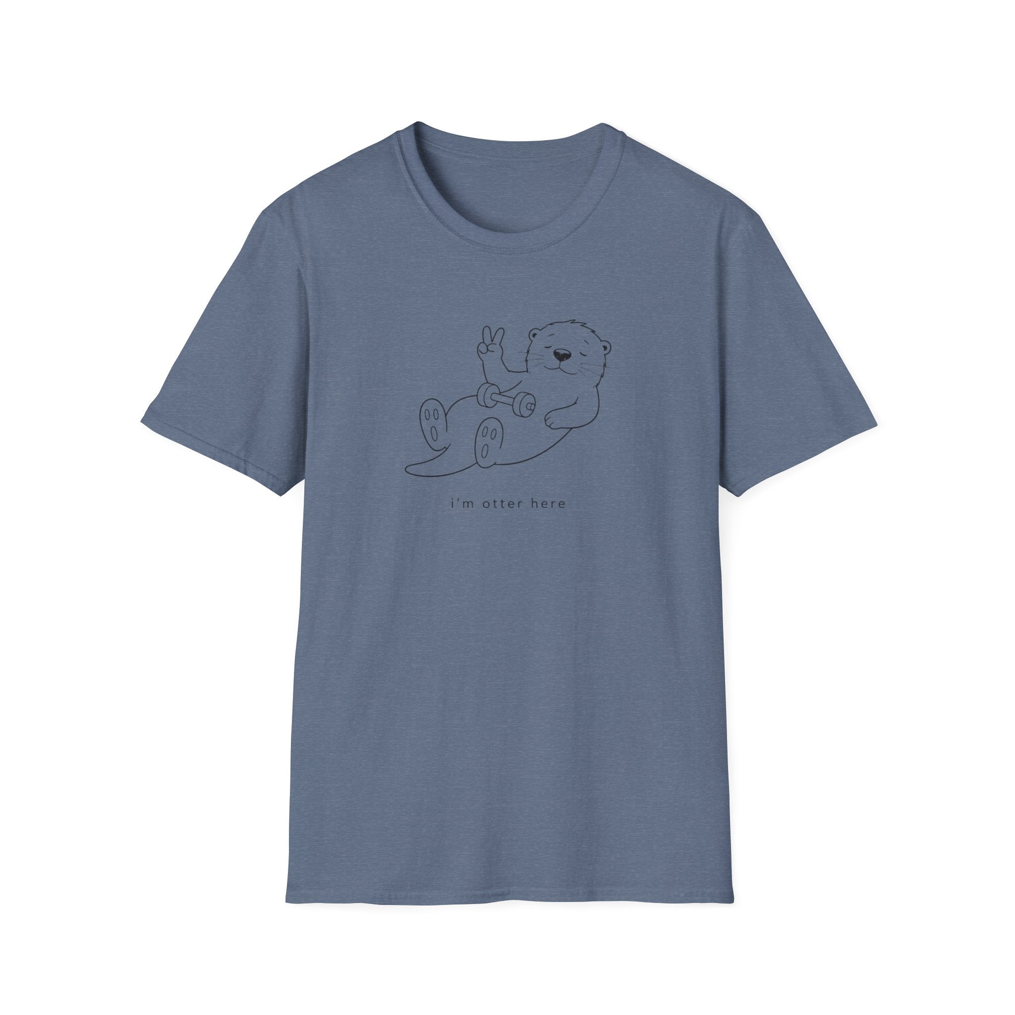 I'm Otter Here Black Line T-Shirt
