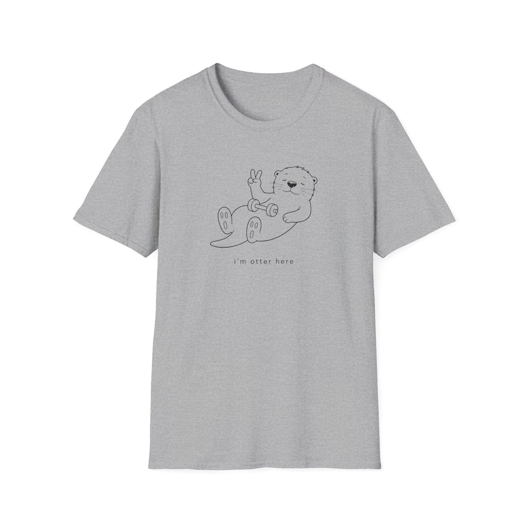 I'm Otter Here Black Line T-Shirt