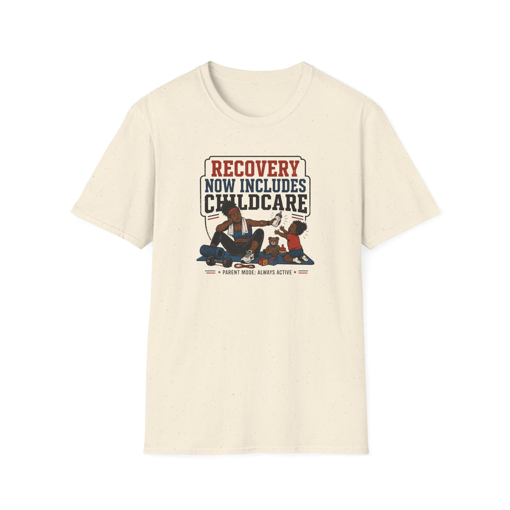 Recovery Now Includes Childcare Black T-Shirt