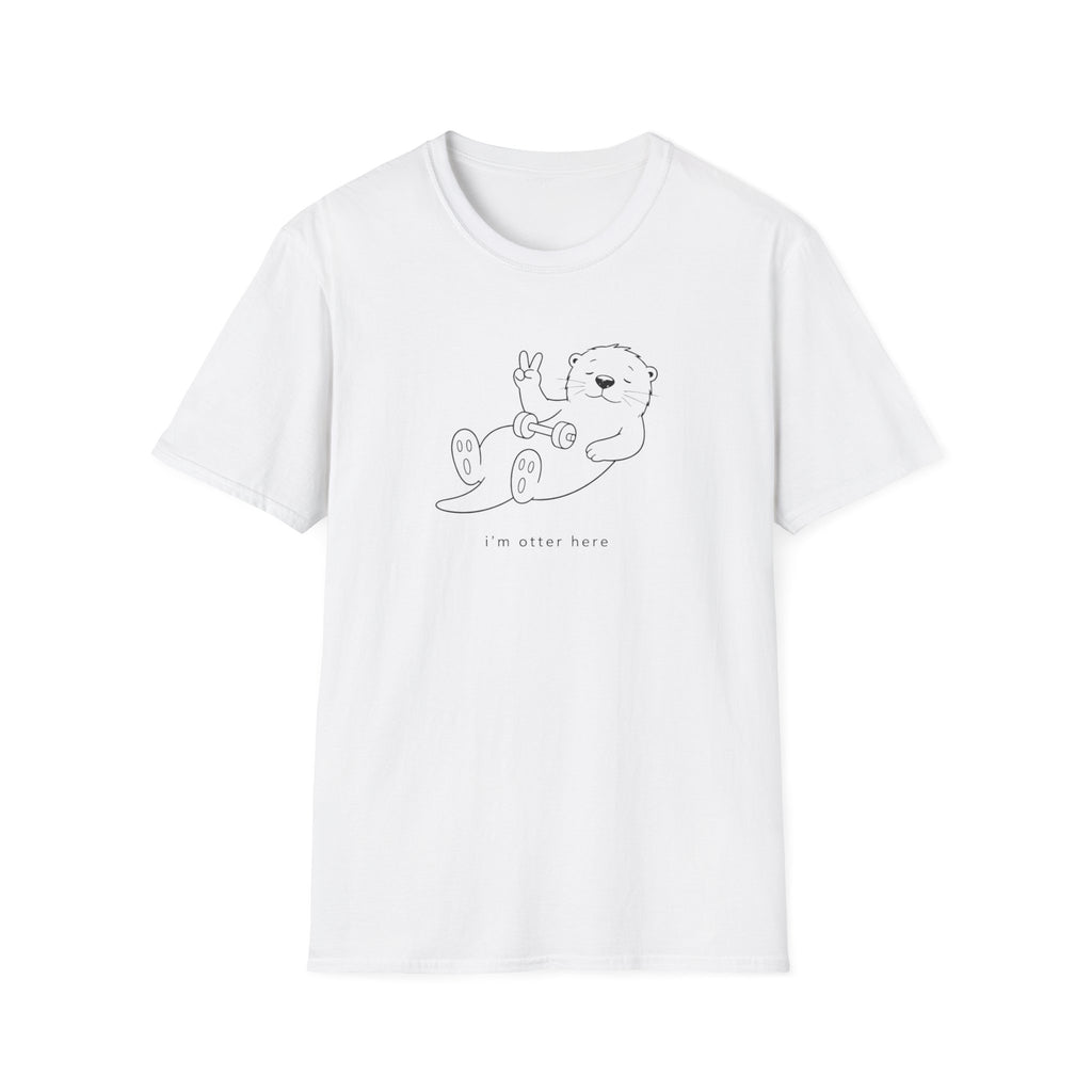 I'm Otter Here Black Line T-Shirt
