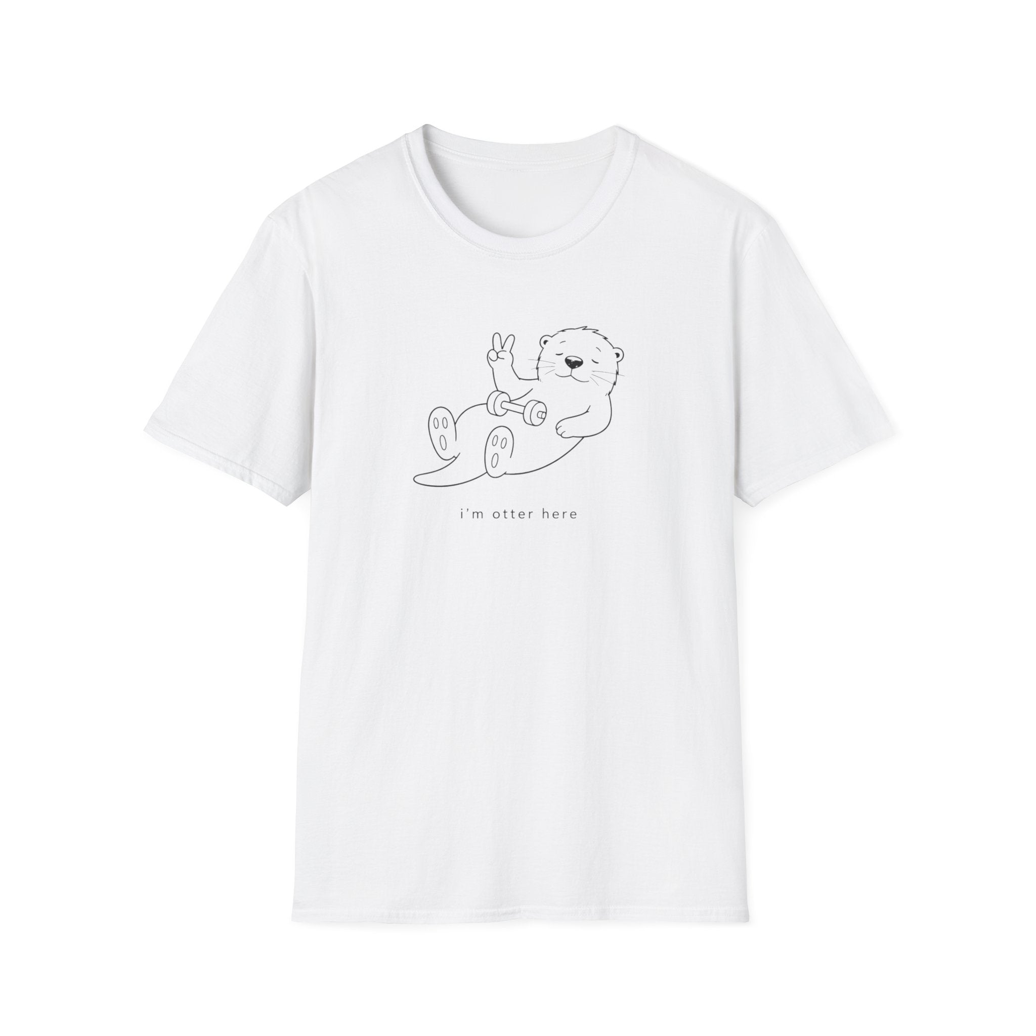 I'm Otter Here Black Line T-Shirt
